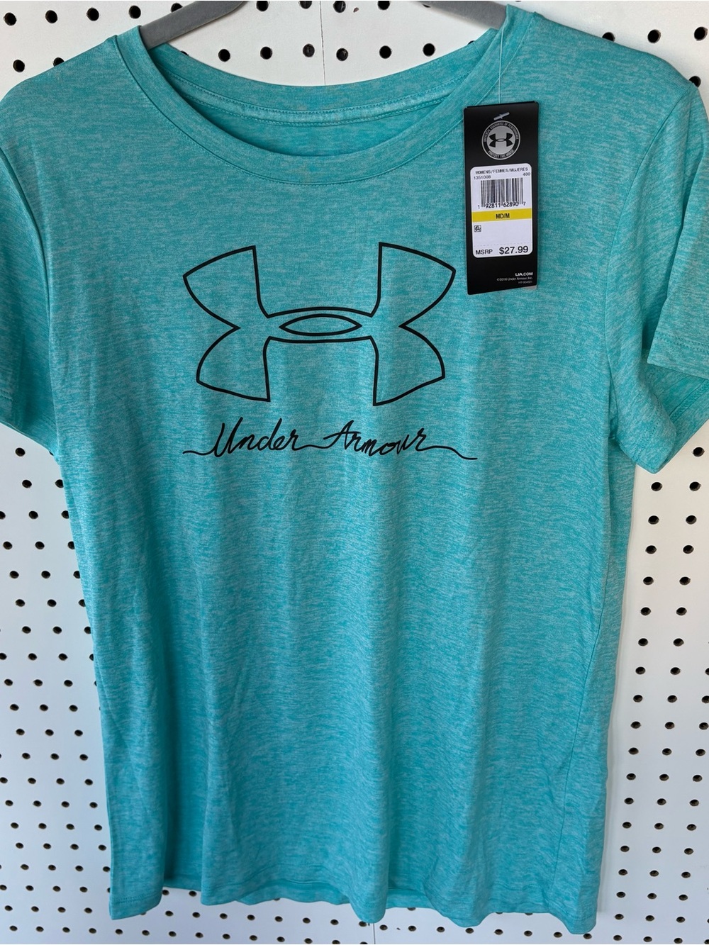 NWT Woman’s Under Armour Teal Logo T-Shirt Size M
